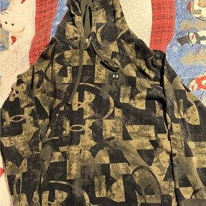 Under Armour Black and Brown Hoodie